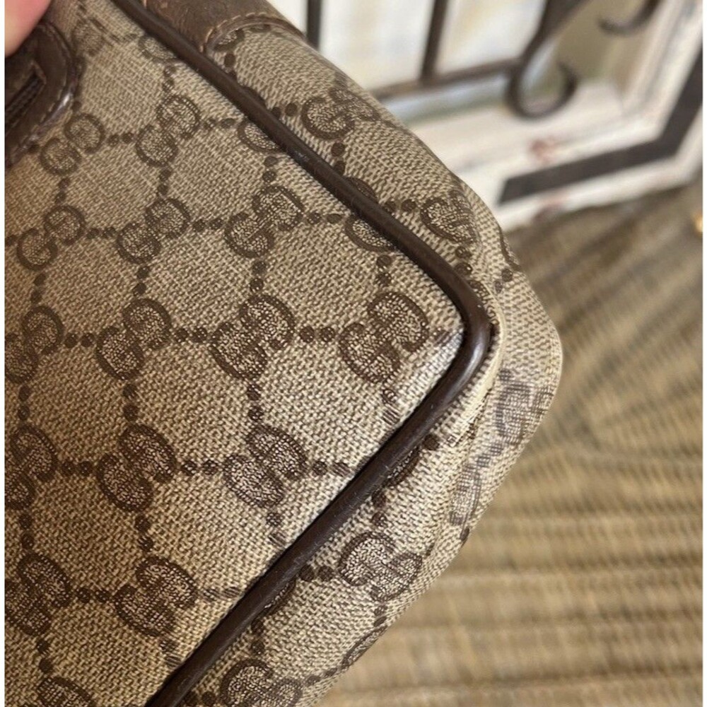 Gucci Vintage 1970’s/1980's Classic GG Monogram Wristlet Travel Pouch - Picture 7 of 14